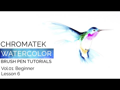 Watercolor Brush Pen Tutorials by Chromatek, Beginner Vol.01 Lesson 06