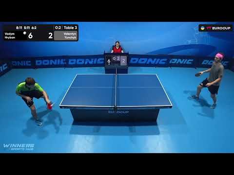 18:00 Vadym Hryban - Valentyn Yunchyk 04.08.2023 TT Euro.Cup Ukraine Star. Table 3