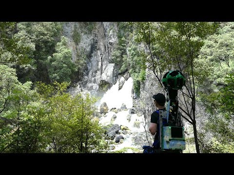 Descubra Tarawera Falls com o Google Street View
