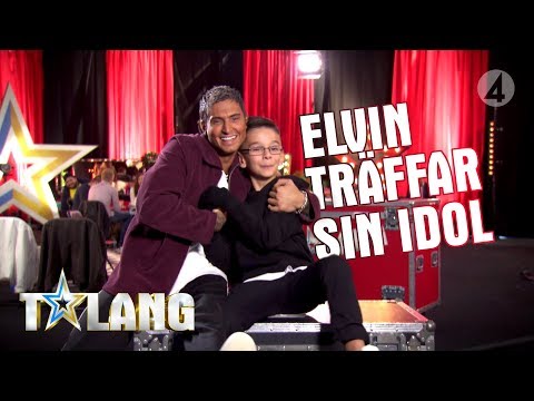 8-åriga Elvin överraskas av sin stora idol