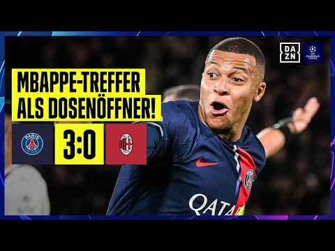 Mbappe schießt Paris an Tabellenspitze: PSG - AC Milan | UEFA Champions League | DAZN