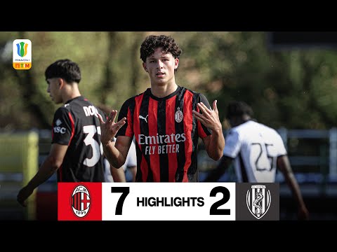 A hattrick for Lontani as the Rossoneri run riot | AC Milan Primavera 7-2 Cesena | Highlights