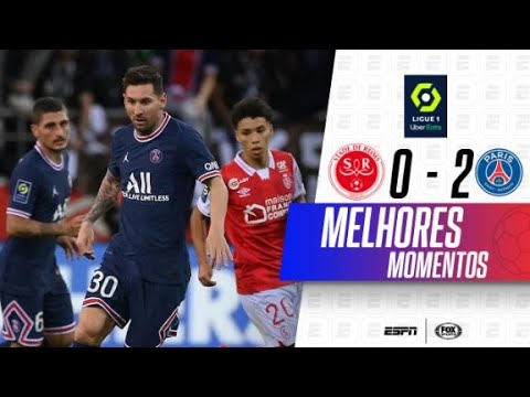 Gols e lances de Reims x PSG