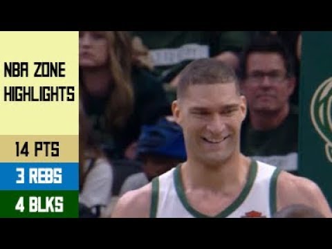 Brook Lopez Highlights vs Pistons FRG1 - 14 Pts, 3 Rebs, 4 Blks (14.04.19)