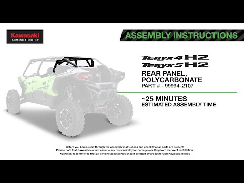 Kawasaki KQR Polycarbonate Rear Panel - 2026 Teryx4 H2 - 99994-2107