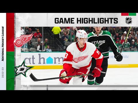 Red Wings @ Stars 12/10 | NHL Highlights 2022