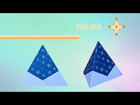 Easy Pyramid Gift Box Without Glue or Tape #shorts