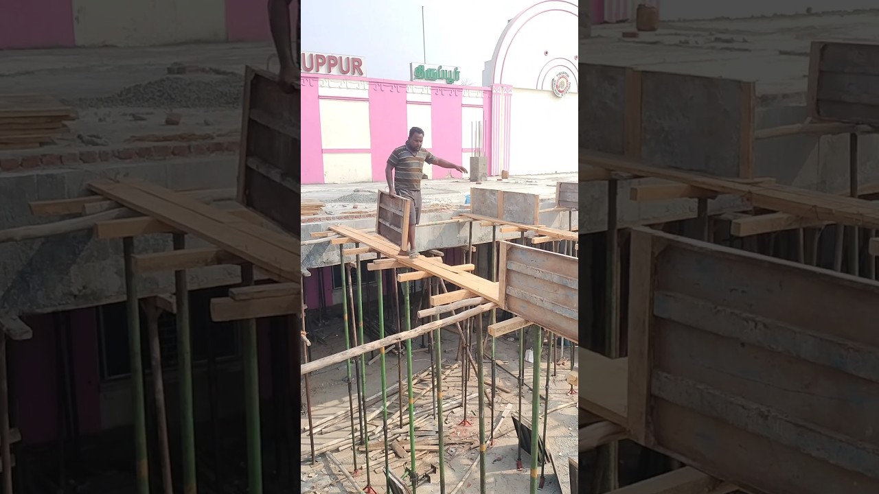 amazing workers highly effective beam side shuttering #shorts #live #construction #shuttering #beam