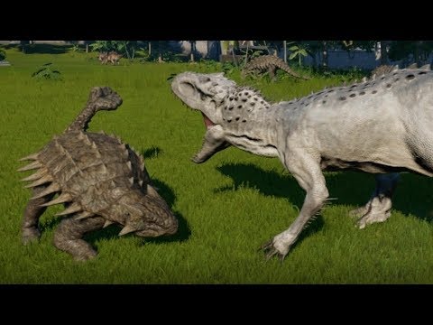 Jurassic World Evolution - Indominus Rex vs Ankylosaurus (1080p 60FPS)