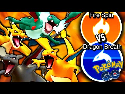 DRAGON BREATH or FIRE SPIN COMMUNITY DAY CHARIZARD For GO BATTLE LEAGUE?! w/PVPOKE! | Pokemon GO