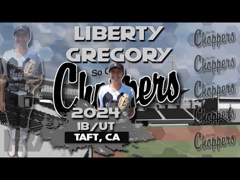 2024 Liberty Gregory 5’11” (4.17 GPA) First Base, Softball Recruiting Skills Video - Choppers VC