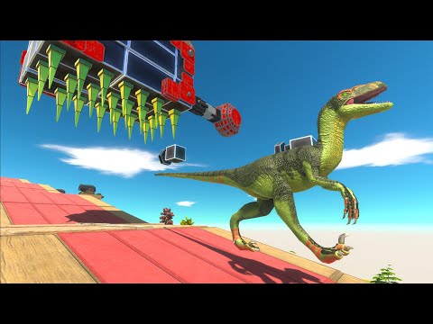 ESCAPE FROM SPIKE FALL AND CANNON BALLS TRAPS - Animal Revolt Battle Simulator