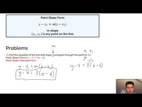 How to use Point Slope Form of a Line/How to find a Line Given a Point and a Slope
