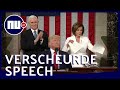 Democratische leider Nancy Pelosi verscheurt speech van Trump | NU.nl