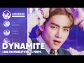 BTS Dynamite Line Distribution Lyrics Color Coded