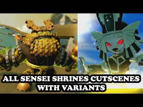 Skylanders Imaginators - All Sensei Shrines Cutscenes + Variants (Dark Skylanders)