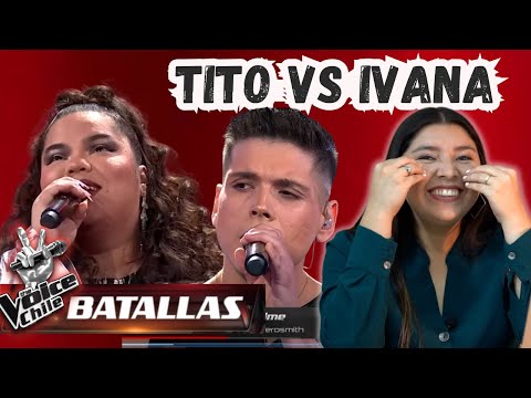 TITO REY vs IVANA RIQUELME - I don't want to miss a thing Batallas THE VOICE CHILE | VIDEO REACCION