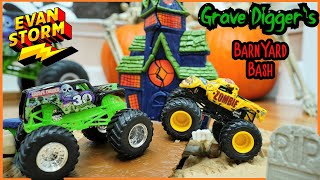 Monster Truck Monday: Hot Wheels Play Set Grave Digger Boneyard Bash Unboxing and Play with Dad