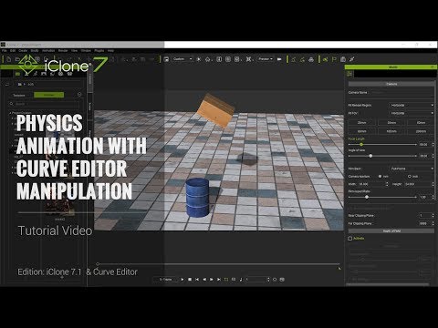 iClone 7.1 Tutorial - Curve Editor: Physics Animation with Curve Editor Manipulation