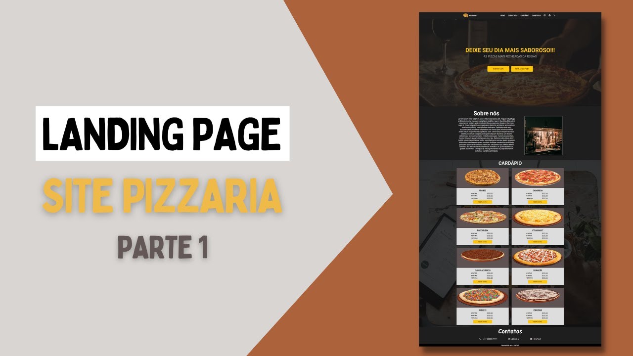 Crie uma Landing Page Responsiva para Pizzaria com HTML, CSS e JavaScript!  - 1 🔥🍕