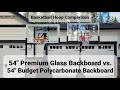 Spalding 54 Basketball Hoop Comparison 700 Glass Backboard Vs 220 Polycarbonate