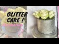 GLITTER CAKE DECORATING WITH ME
