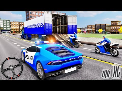US Police Transporter Plane Simulator - Police Cars and Truck Driver - Android GamePlay