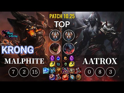 RNW KronG Malphite vs Aatrox Top - KR Patch 10.25