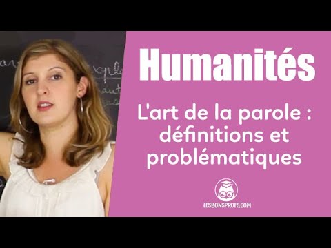 L'art de la parole : définitions et problématiques