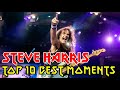 TOP 10 STEVE HARRIS BEST MOMENTS IRON MAIDEN