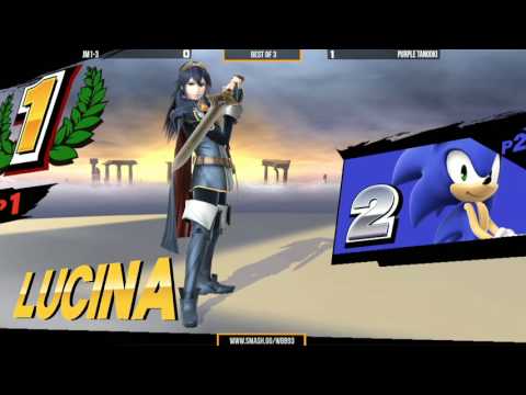 WBB #93  JM1-3 (Lucina) vs Purple Tanooki (Sonic, Bowser)   Winners Round 3   Smash 4 Singles