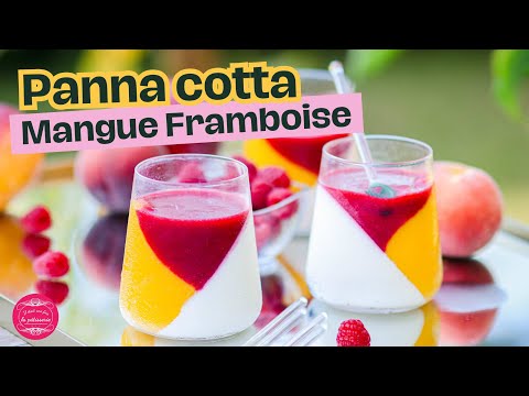 Raspberry and Mango Panna Cotta