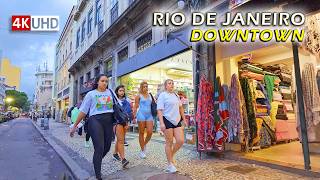 🇧🇷 Downtown Rio de Janeiro — Street Life in 4K Walking Tour 【 4K UHD 】