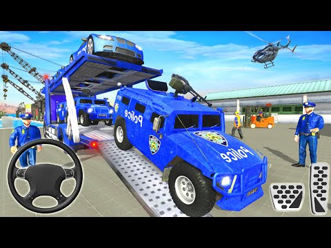 Us Police Car Transporter Police Transport Game 2021 | Police Car Games – Android Gameplay