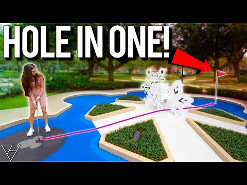 MUST PLAY Mini Golf Course! - Double Hole In One And Awesome Holes!
