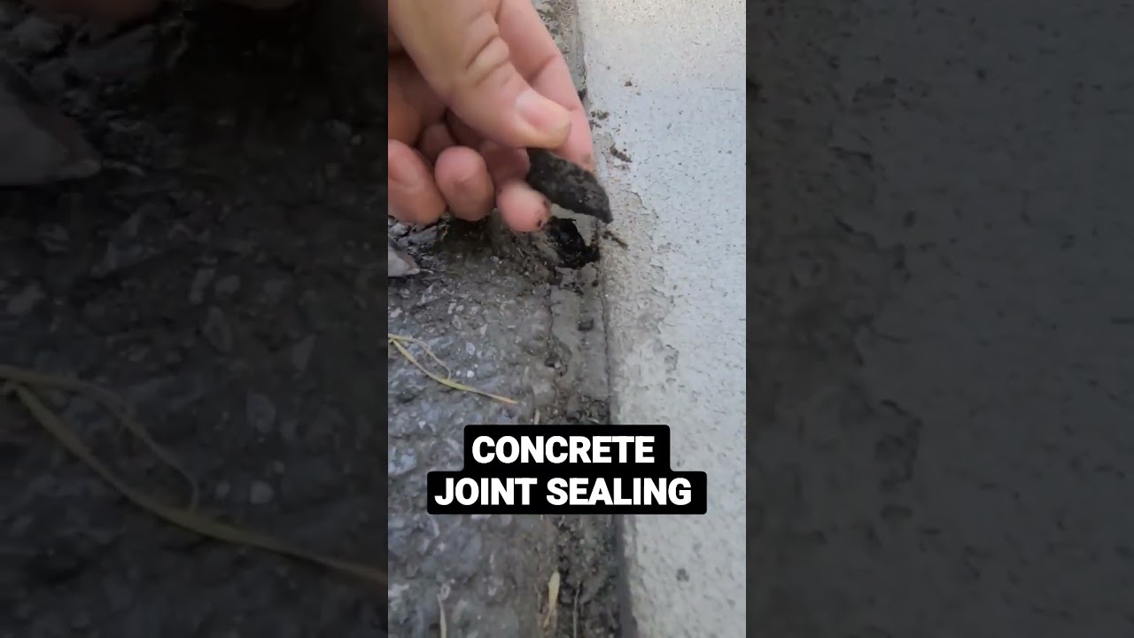 😁😁CONCRETE TO ASPHALT JOINT SEALING #shorts #asphaltsealing