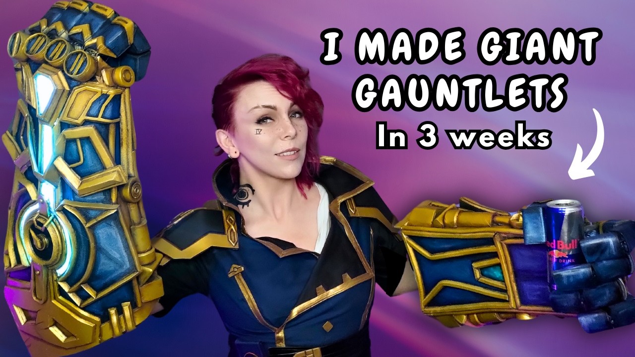 I made this Vi cosplay and GIANT GAUNTLETS in 3 WEEKS (Arcane Cosplay)