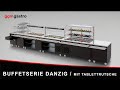 Banco per Buffet freddo DANZIG - 1900 mm - per 5x GN 1/1 - con scorrivassoio - nero