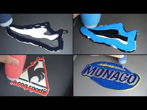 le coq sportif MONACO Pancake Art  - shoes, Logo / Satisfying Video For Kids