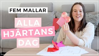 5 MALLAR till alla hjärtans dag-kort | PYSSEL MED PAPPER