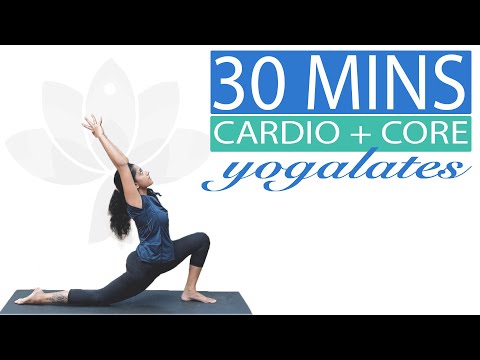 Cardio Chandra Namaskar + Core Yoga Workout |Flexibility + Belly Burn |FIT 30 |Yogalates with Rashmi