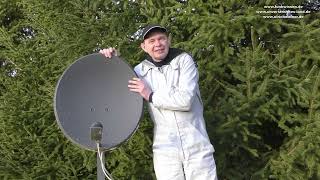 Strahlt eine Satellitenschüssel?