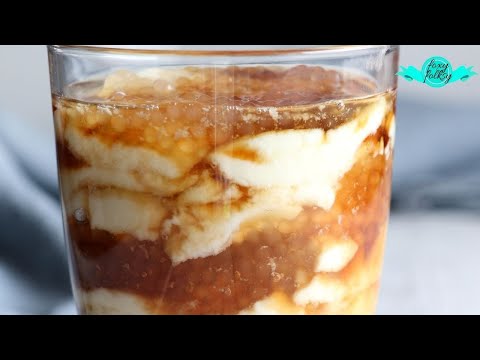 港式風味自家製菲律賓豆腐花伴珍珠糖漿