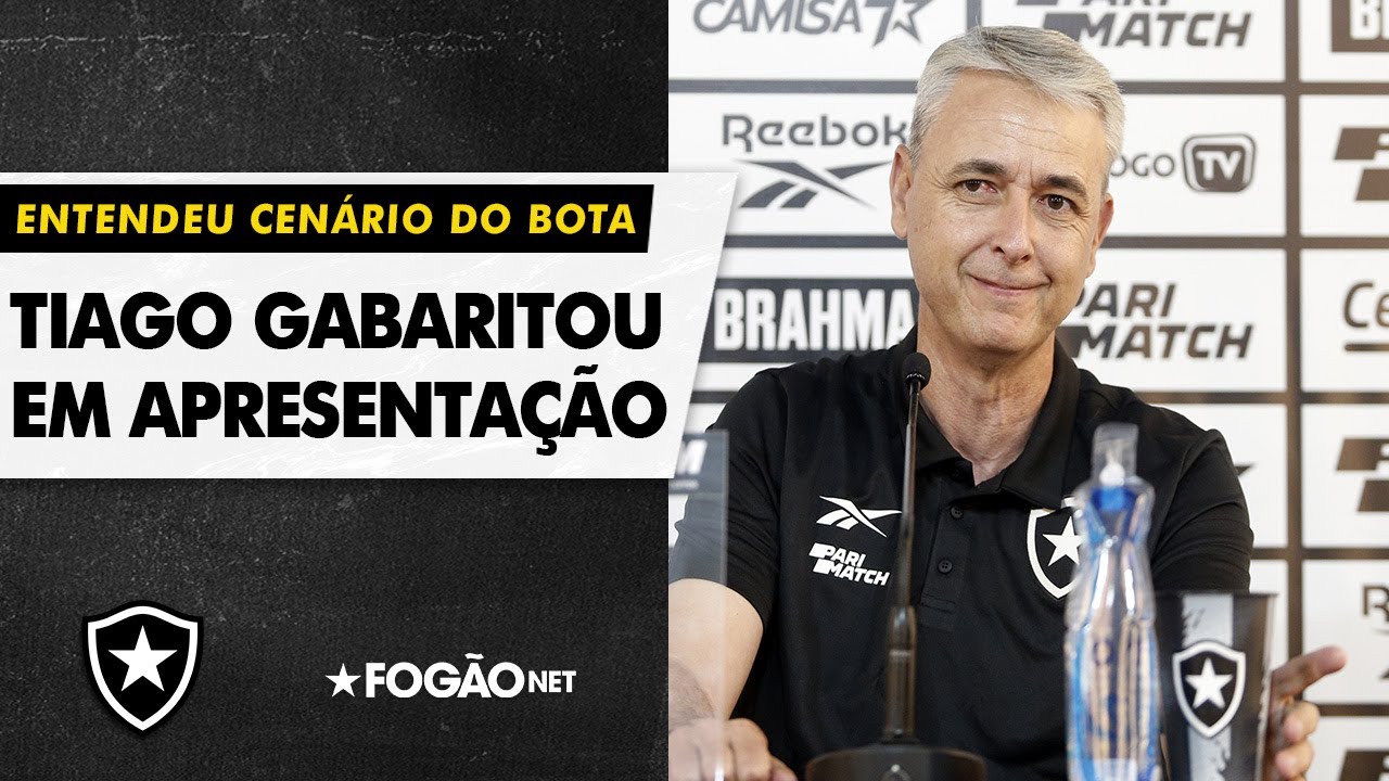 VÍDEO | Tiago Nunes gabaritou coletiva de apresentação no Botafogo; entendeu muito bem o cenário