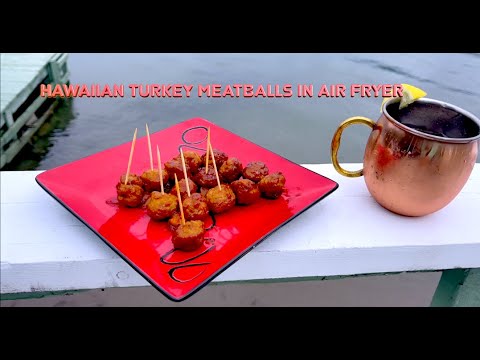 Hawaiian Turkey Meatballs in Air Fryer #partyideas