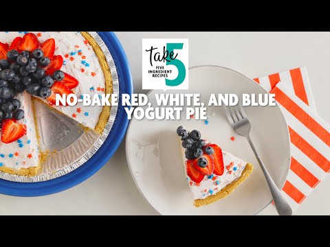 No-Bake Red, White, and Blue Yogurt Pie | Savory by Giant Food