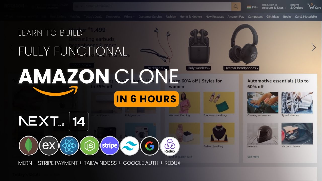 Master Full-Stack Development in 2024:⚡Amazon Clone with React, Next.js, Stripe, Tailwind @CodeKing6