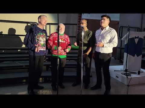 The Tanglefoot Four Quartet singing ‘Somewhere in My Memory’ at the Spirit of St. Louis Chorus Christmas Show 2025 in Hillsboro, MO.