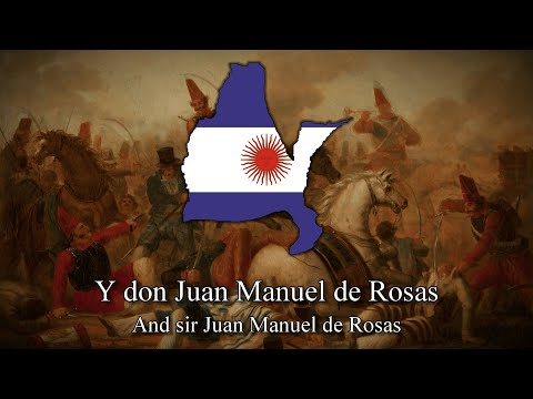 "Revuelo de Ponchos Rojos" Canción Federal Argentina, Letra en Español + Inglés