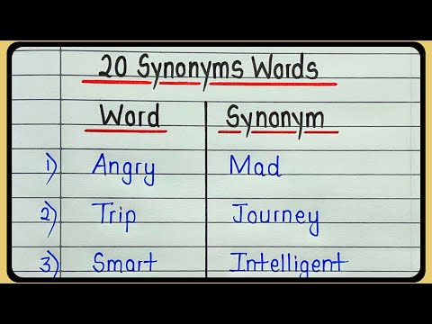Learn 20 synonyms words || Common English synonyms || Similar words- synonyms 20